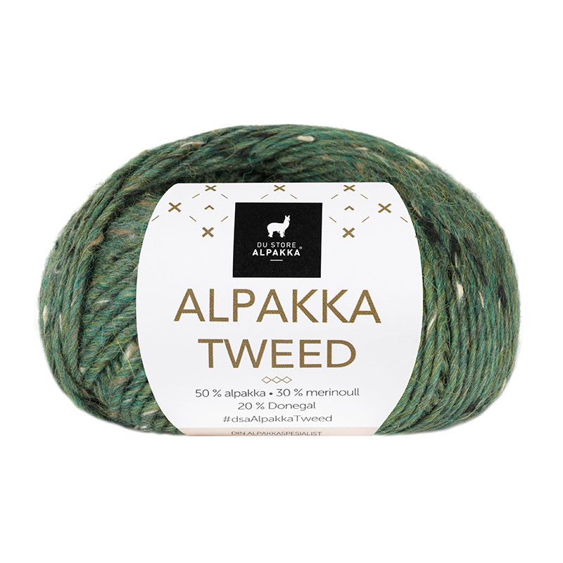 132 Furugrønn - Du Store Alpakka, Alpakka Tweed