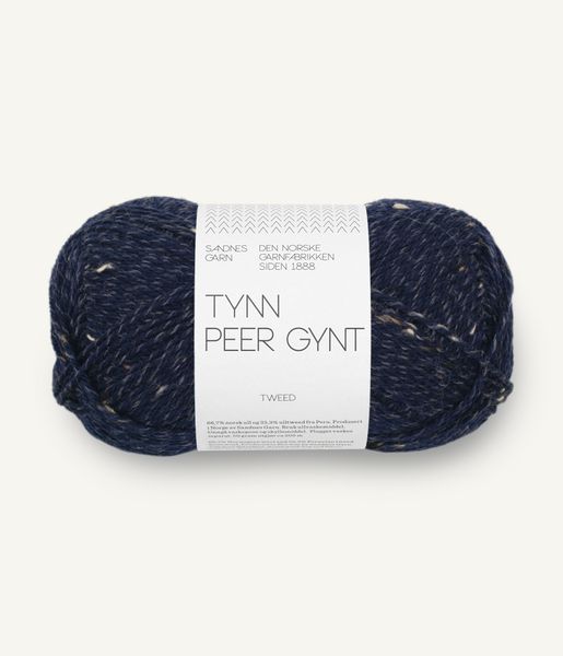5585 Navy/Brown Tweed - Sandnes Garn, Tynn Peer Gynt