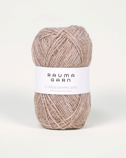 Hovedbilde 406 Beige Melert - Rauma Garn, 2-tråds ...