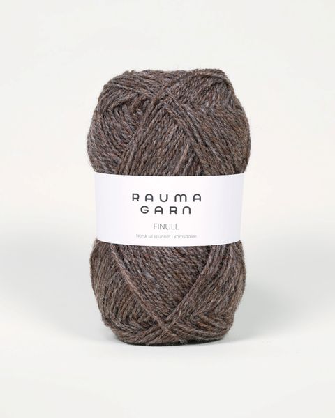 411 Brun Melert - Rauma Garn, Finull Pt2